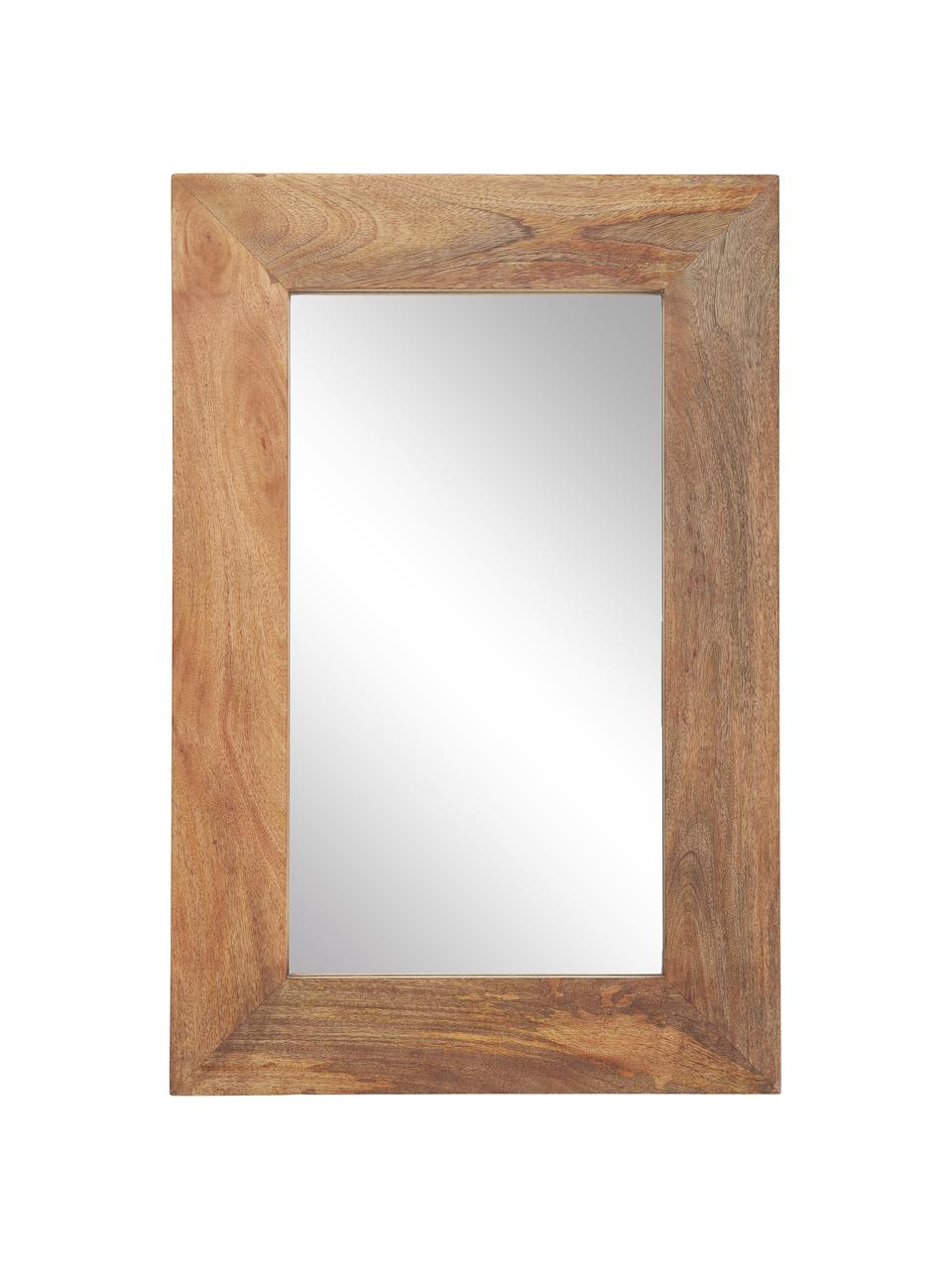 Eckiger Wandspiegel Indigo aus Mangoholz, Rahmen: Mangoholz, FSC-zertifizie, Spiegelfläche: Spiegelglas, Mangoholz, B 61 x H 92 cm