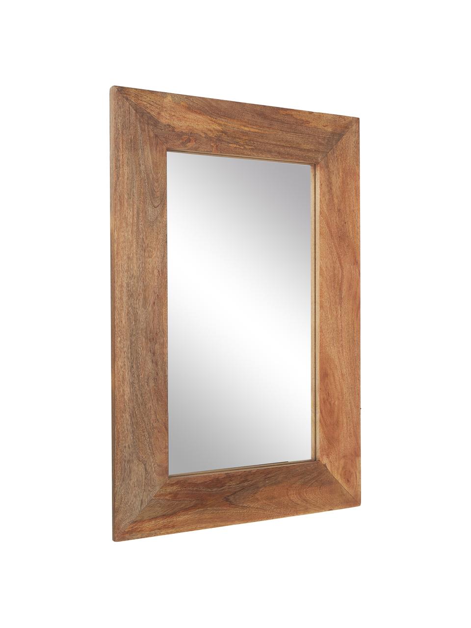 Espejo de pared de madera de mango Indigo, Estructura: madera de mango con certi, Espejo: cristal, Madera de mango, An 61 x Al 92 cm