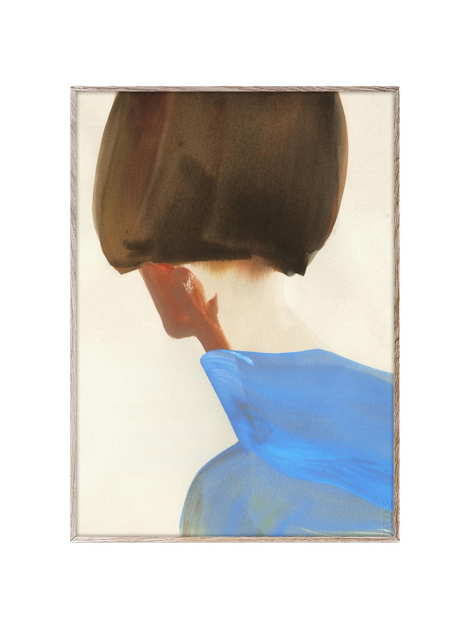 Poster The Blue Cape, 210 g mattes Hahnemühle-Papier, Digitaldruck mit 10 UV-beständigen Farben, Cremeweiss, Blau- und Brauntöne, B 30 x H 40 cm