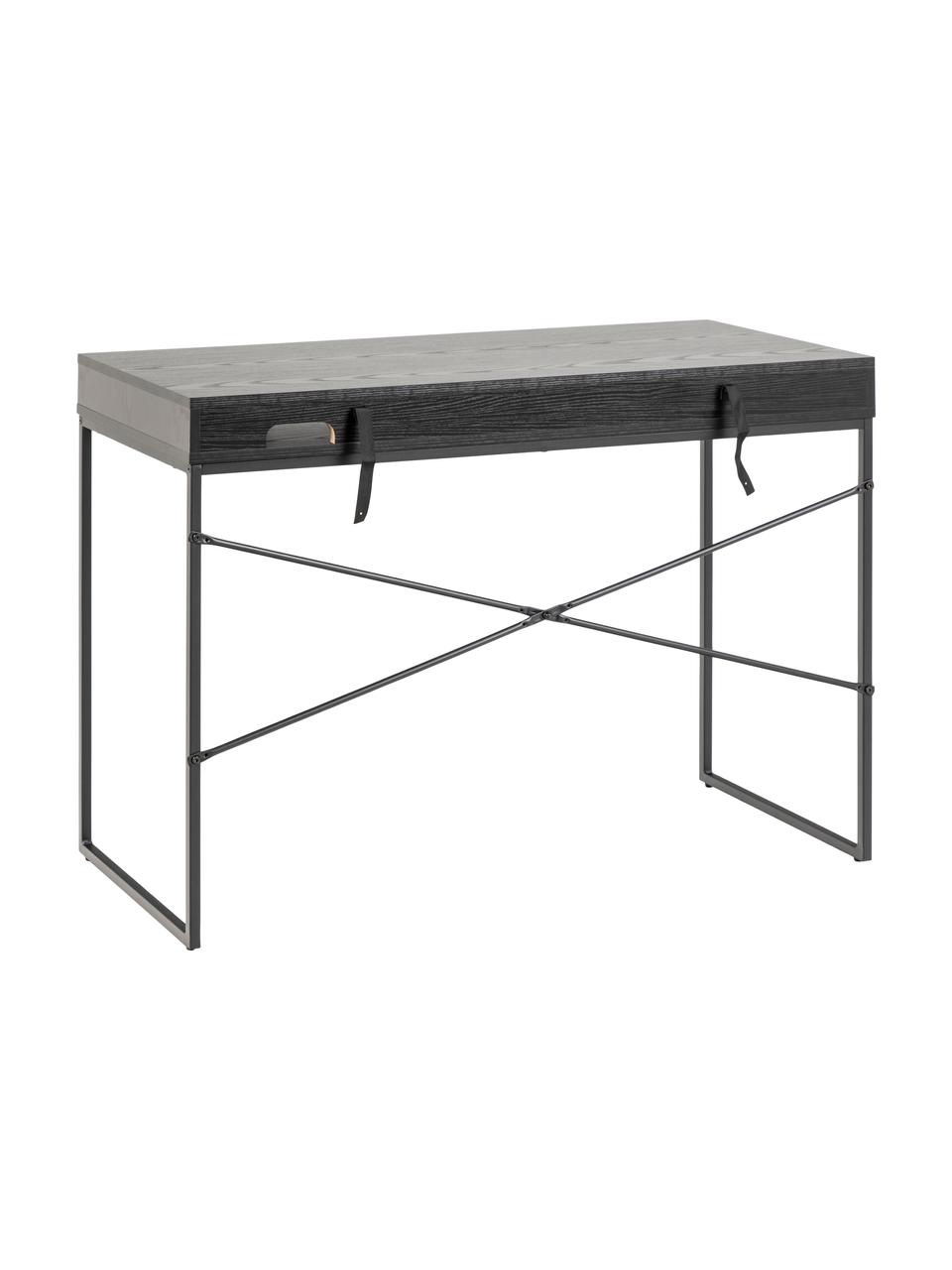 Bureau industriel Seaford, Bois, anthracite, larg. 110 x haut. 75 cm