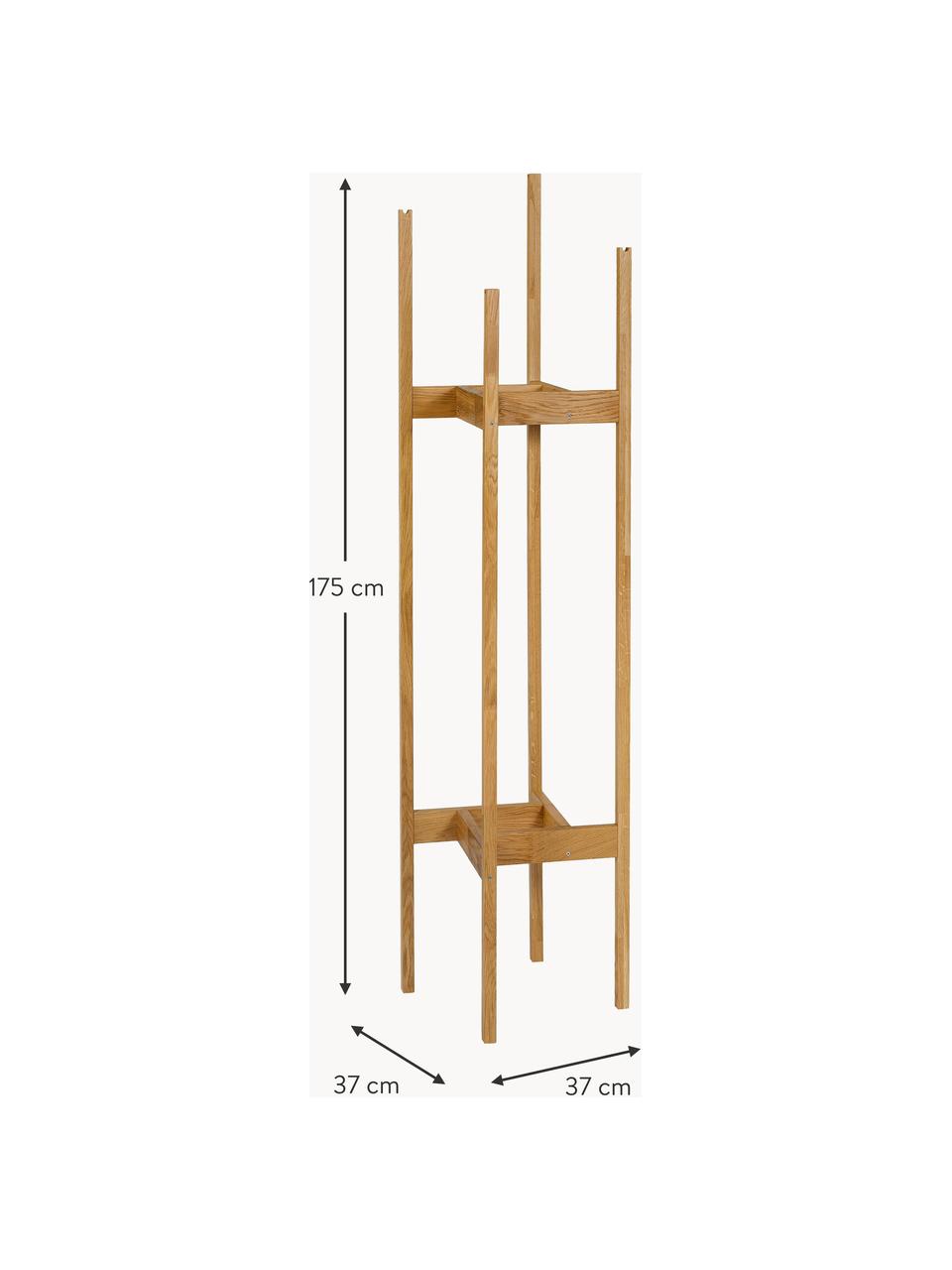 Perchero de pie de madera de roble Eigen, Madera de roble, Madera de roble, An 37 x Al 175 cm