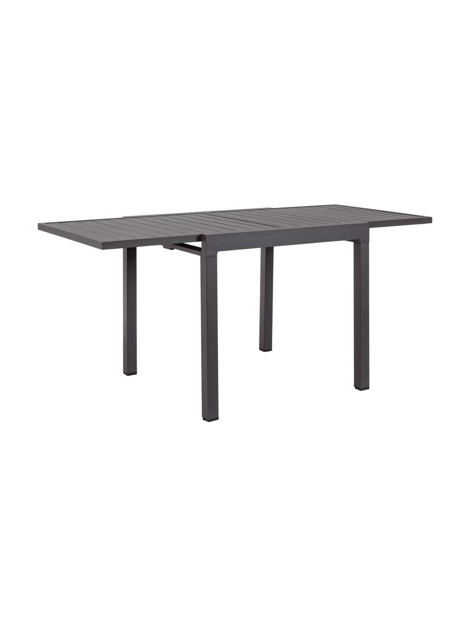 Table de jardin extensible Pelagius, Aluminium, revêtement par poudre, Anthracite, larg. de 83 à 166 x prof. 80 cm