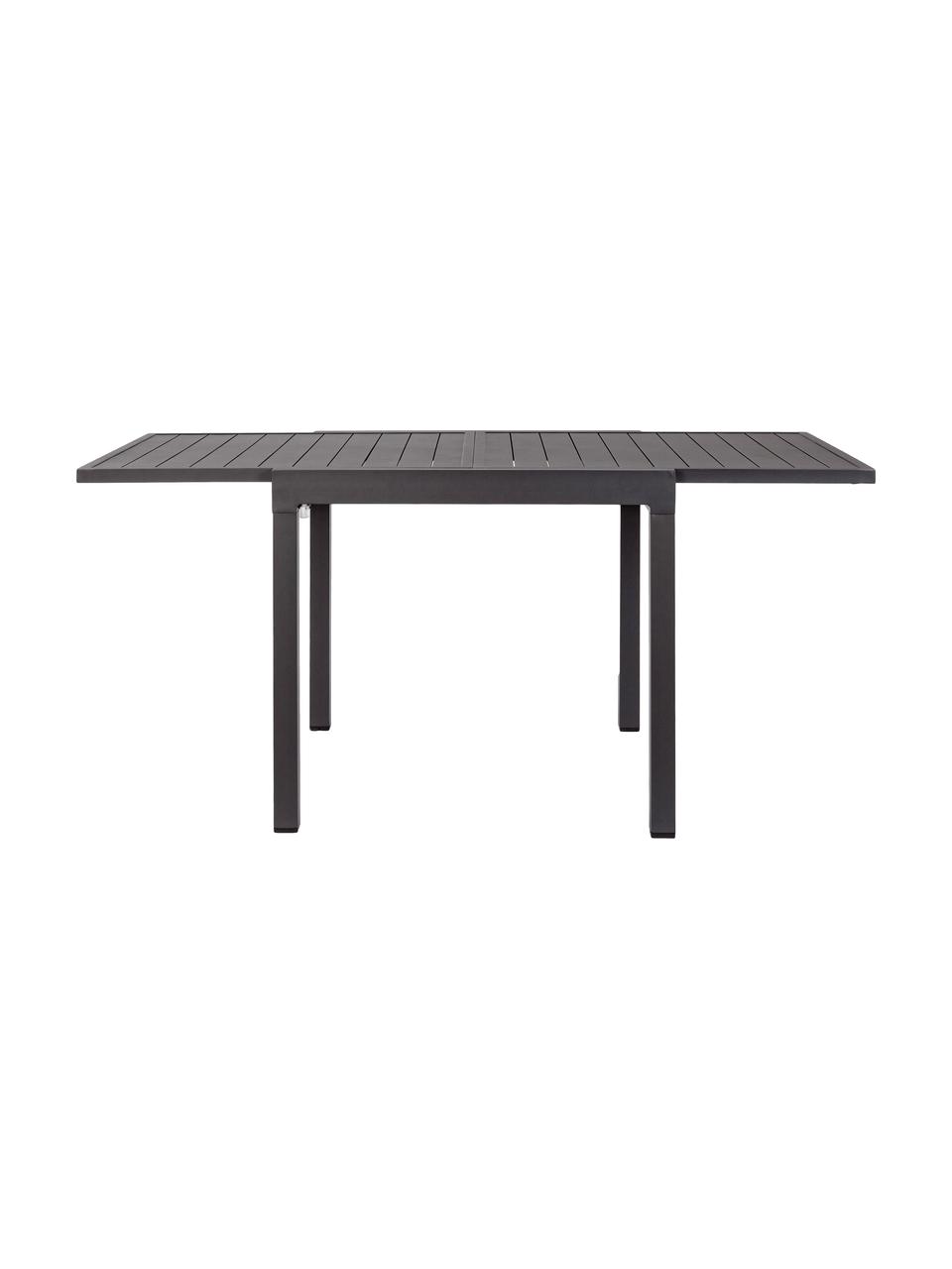 Table de jardin extensible Pelagius, Aluminium, revêtement par poudre, Anthracite, larg. de 83 à 166 x prof. 80 cm