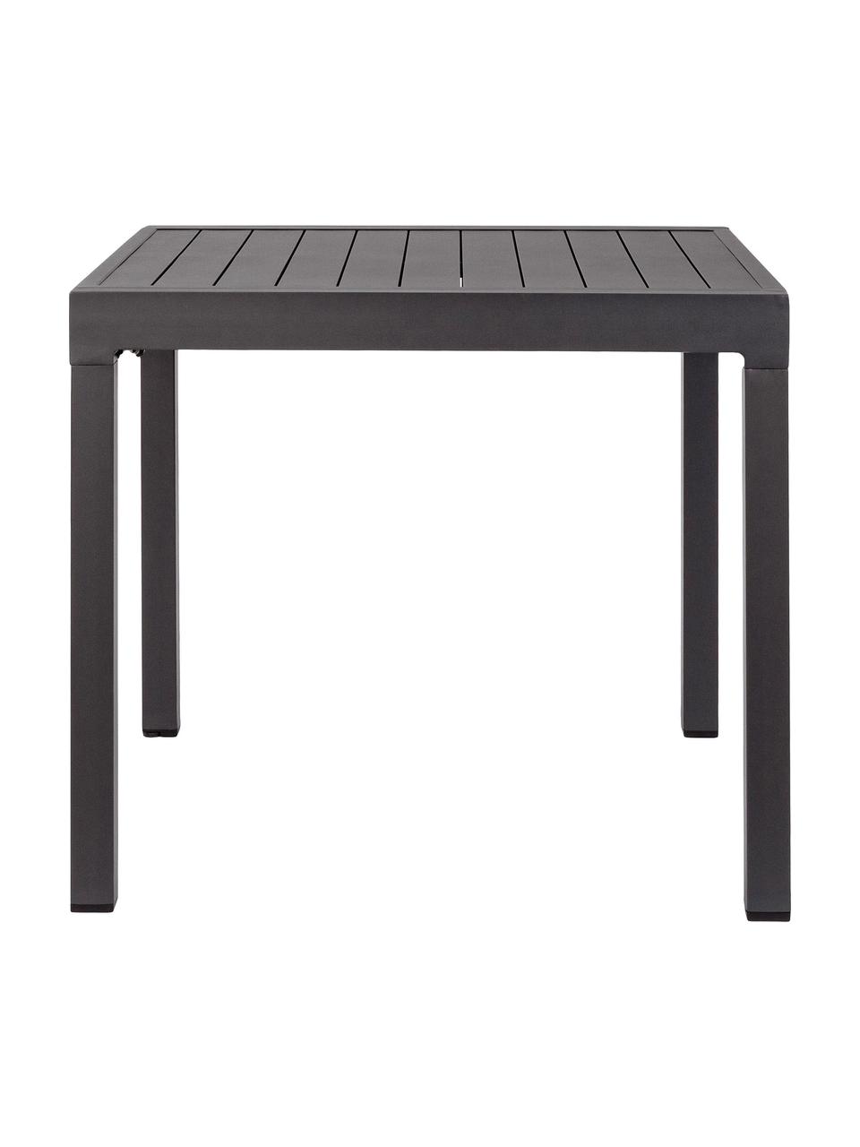 Uitschuifbare tuintafel Pelagius, Gepoedercoat aluminium, Antraciet, B 83-166 x D 80 cm