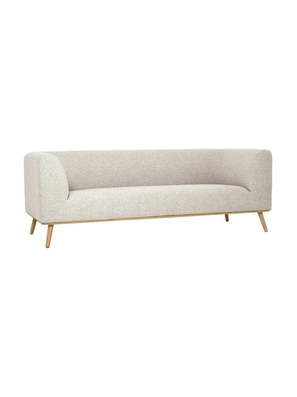 Pohovka s nohami z dubového dřeva Archie (3místná), Béžová, Š 222 cm, H 90 cm