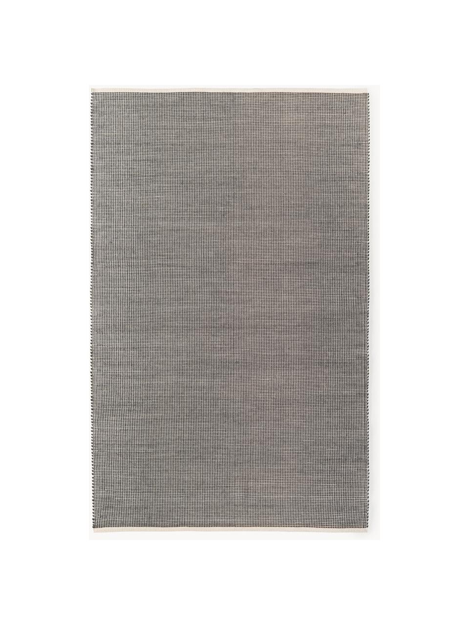 Alfombra artesanal de lana Amaro, 67% lana (certificado RWS), 33% algodón 

Las alfombras de lana se pueden aflojar durante las primeras semanas de uso, la pelusa se reduce con el uso diario., Gris, beige claro, An 80 x L 150 cm (Tamaño XS)