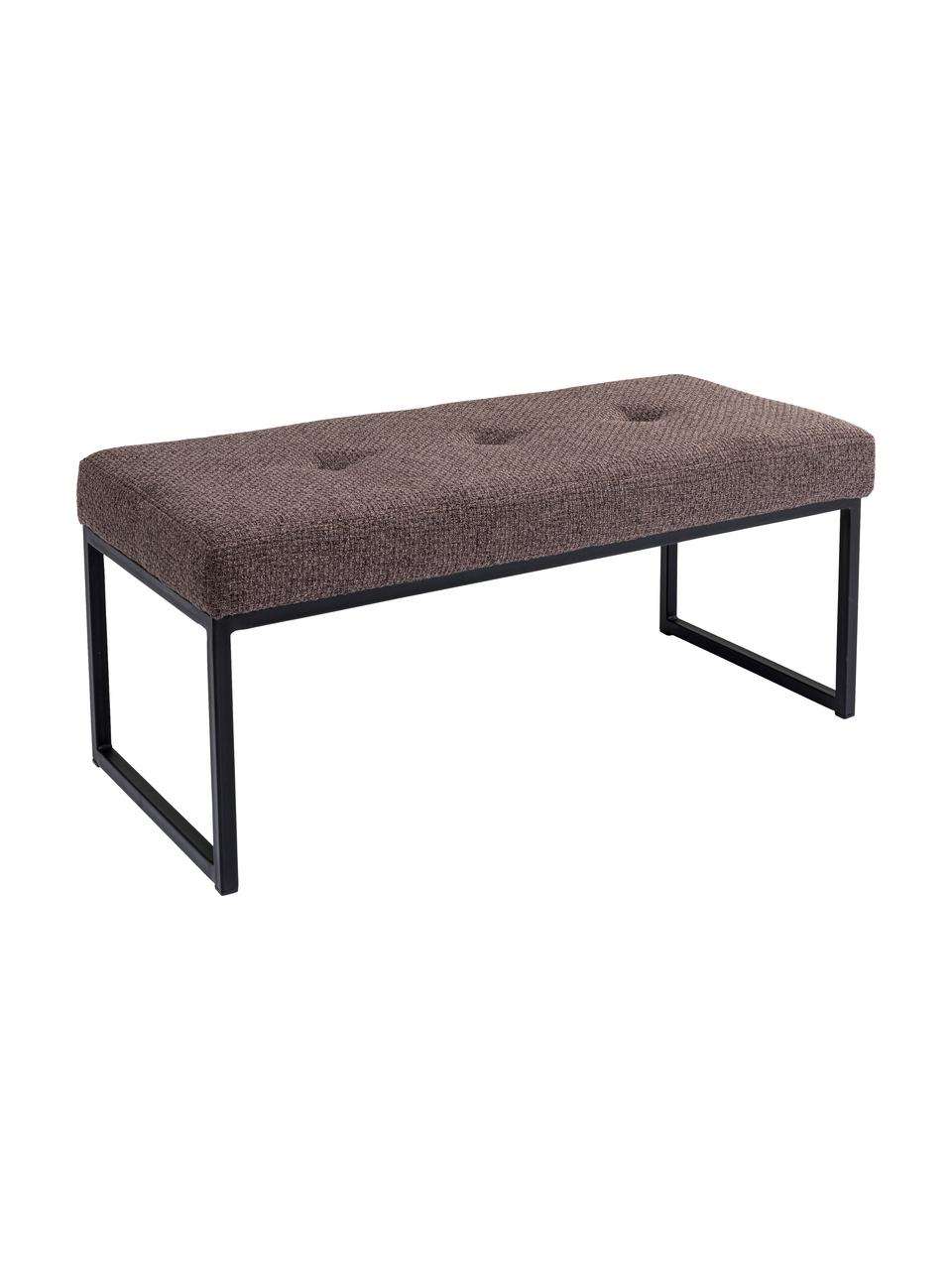 Banquette rembourrée marron Smart Dolce, Brun, noir, larg. 90 x haut. 40 cm