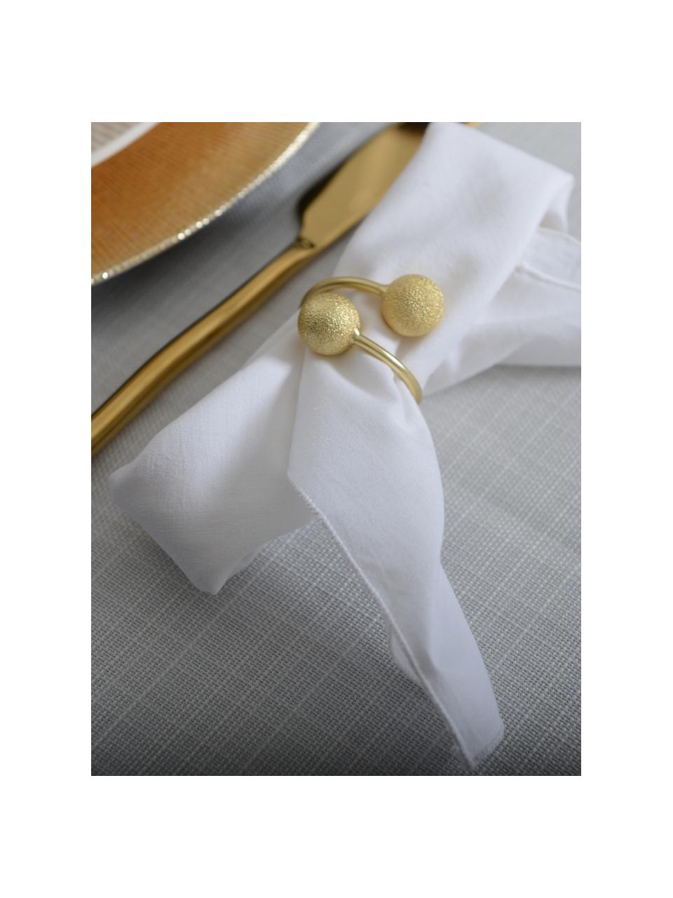 Ronds de serviette de table Edena, 4 pièces, Métal, Couleur dorée, Ø 60 cm