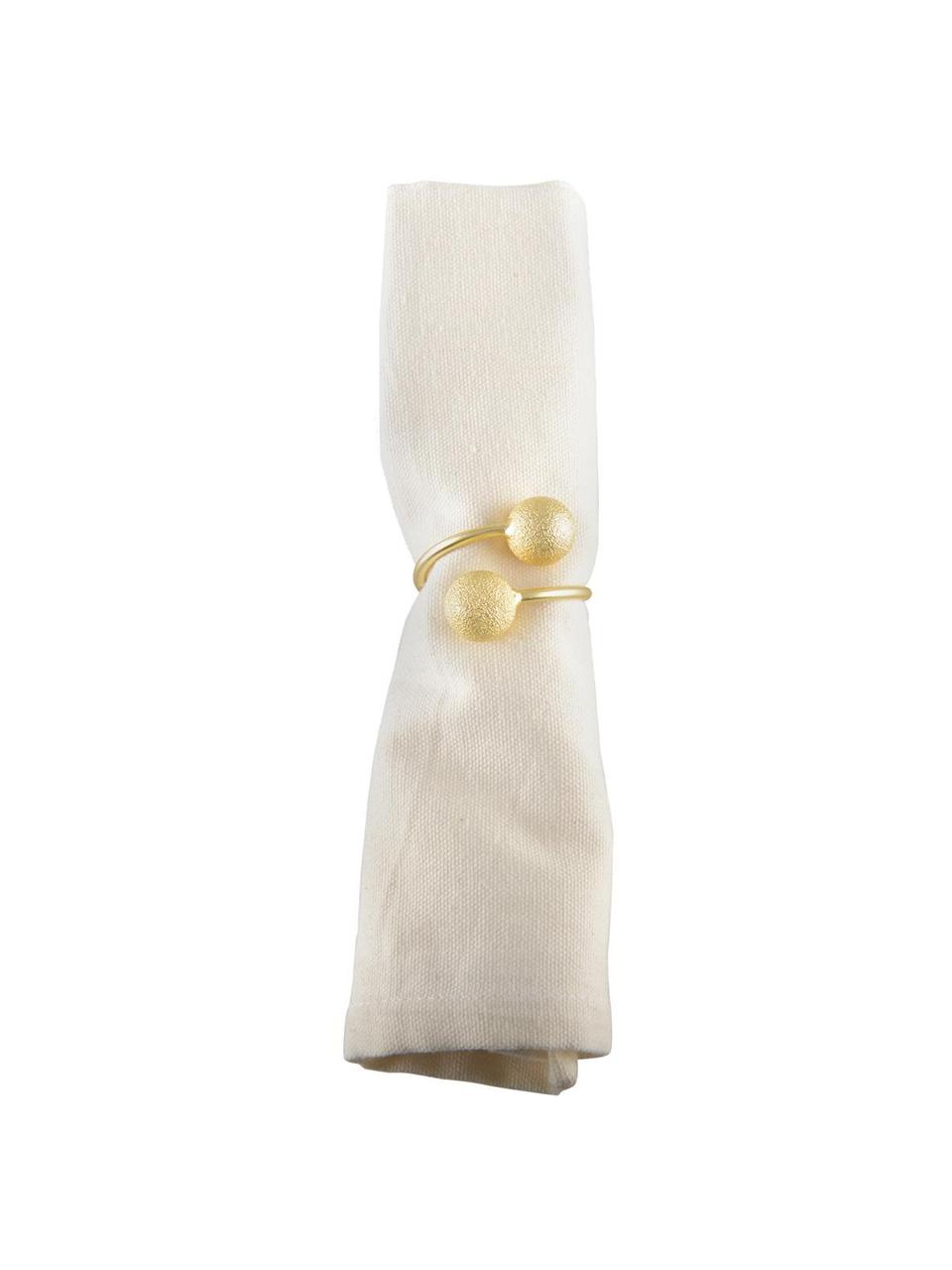 Ronds de serviette de table Edena, 4 pièces, Métal, Couleur dorée, Ø 60 cm