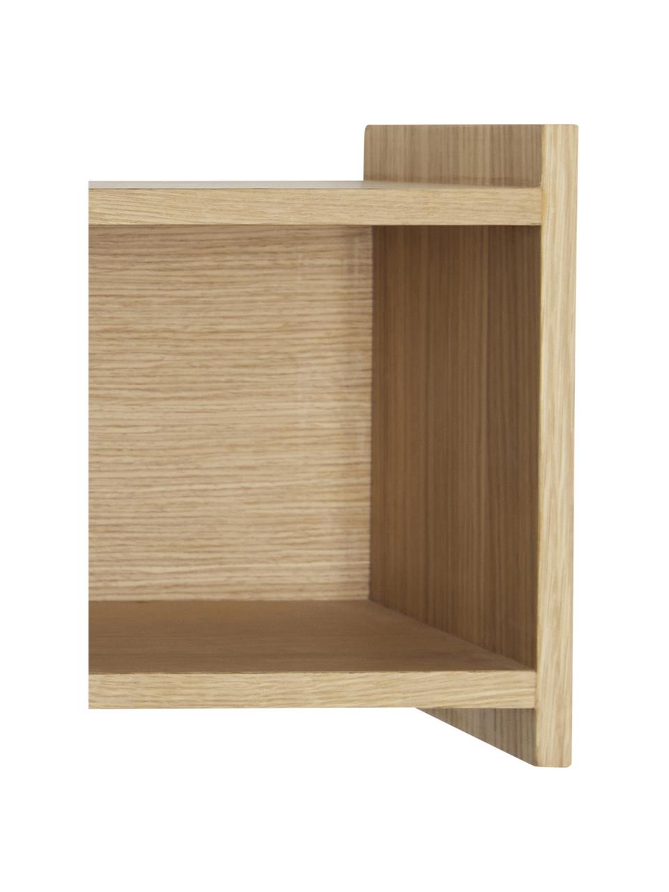 Holz-Wandregal Focal, Eichenholzfurnier, FSC-zertifiziert, Holz, B 80 x H 23 cm