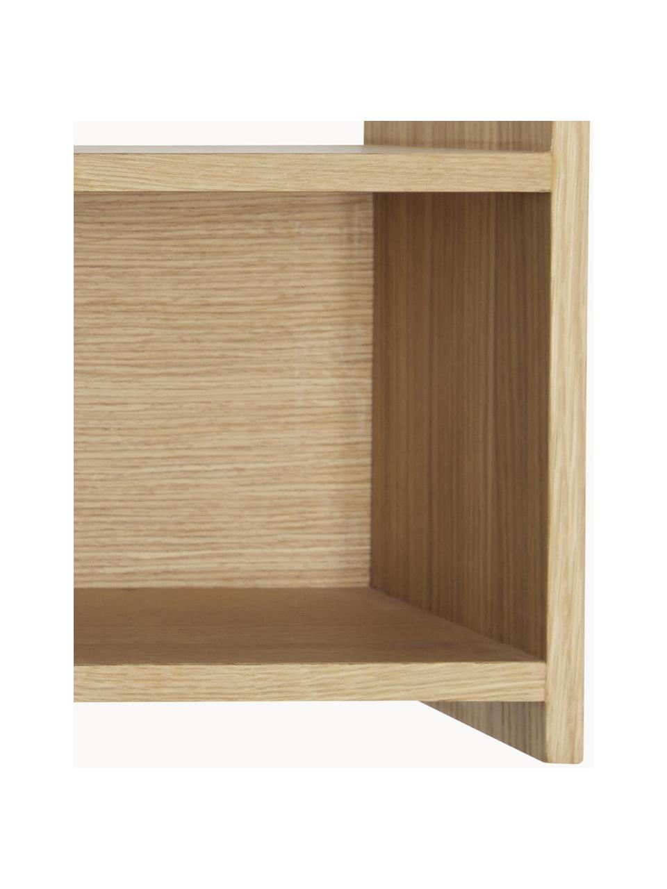 Półka ścienna z drewna Focal, Fornir z drewna dębowego z certyfikatem FSC, Drewno naturalne, S 80 x W 23 cm