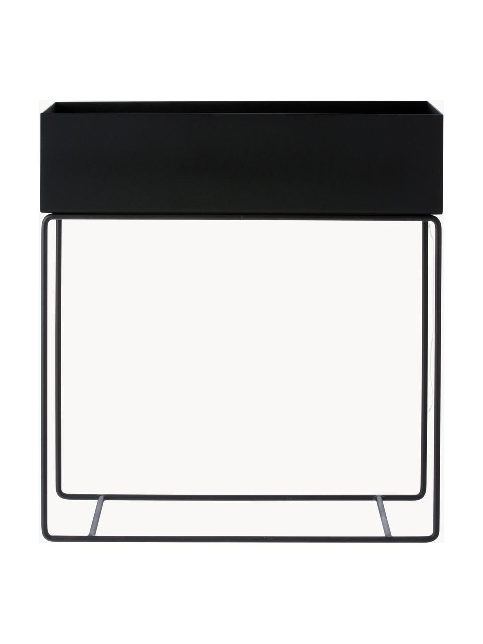 Portavaso Plant Box, Acciaio verniciato a polvere, Nero, Larg. 60 x Alt. 65 cm