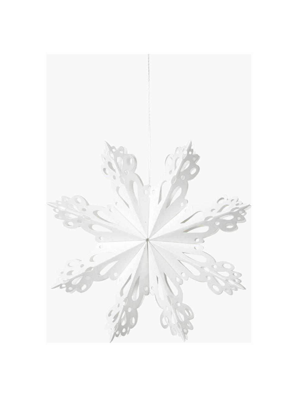 Baumanhänger Snowflake, 2 Stück, Papier, Weiß, Ø 15 cm
