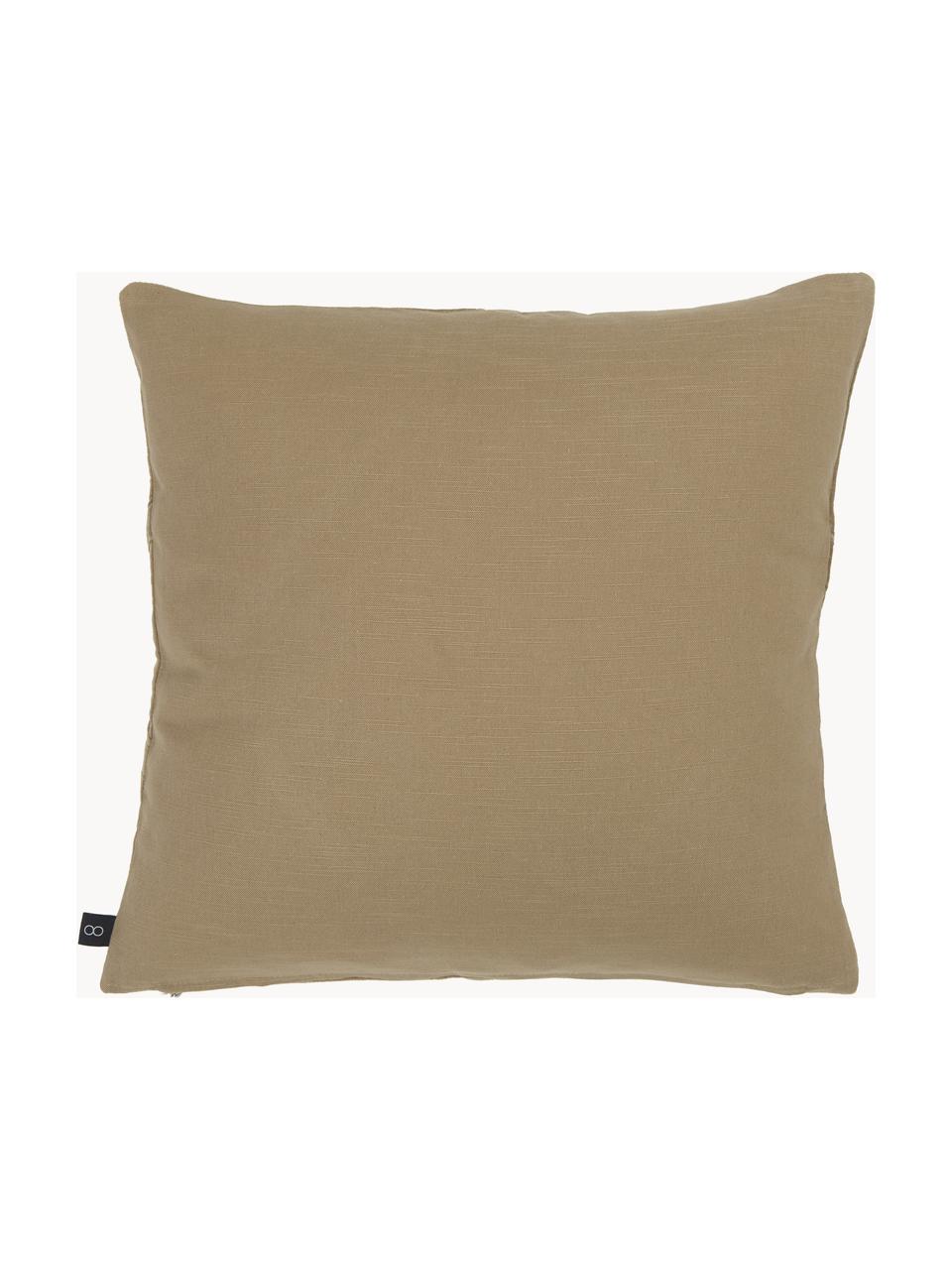 Housse de coussin 50x50 velours Malva, Couleur sable, larg. 50 x long. 50 cm