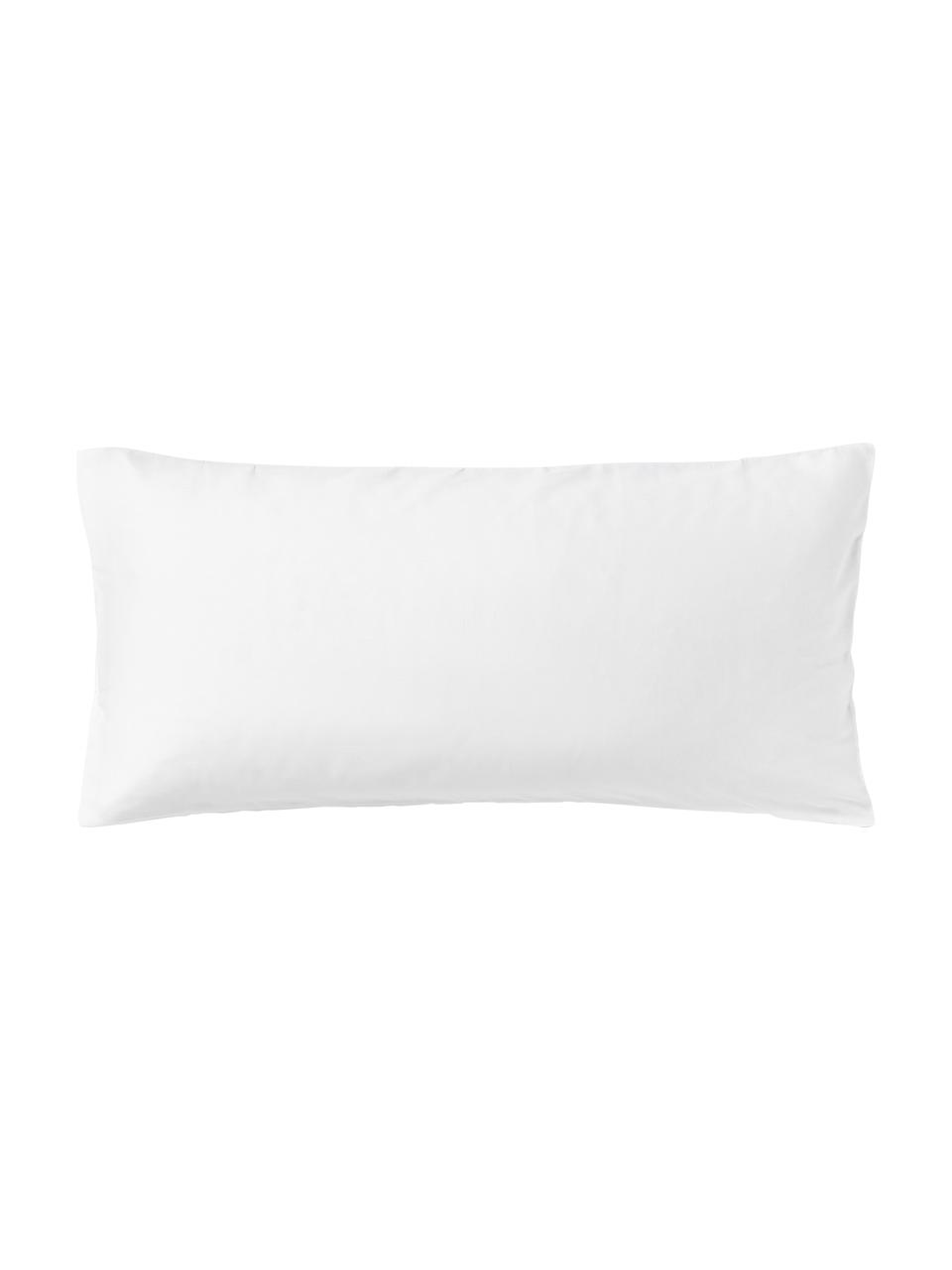 Povlak na polštář z bavlněného saténu Comfort, Bílá, Š 40 cm, D 80 cm