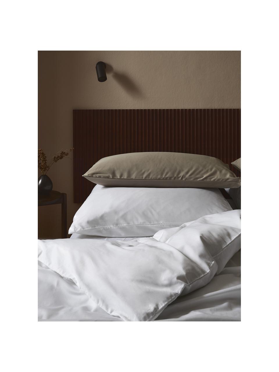 Baumwollsatin-Kopfkissenbezug Comfort, Webart: Satin Fadendichte 300 TC,, Weiß, B 40 x L 80 cm