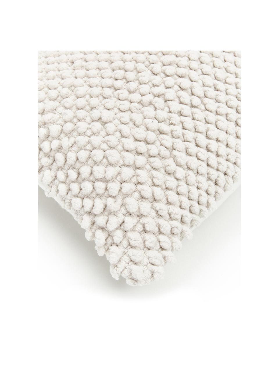 Kissenhülle Indi mit strukturierter Oberfläche in Cremeweiß, 100% Baumwolle, Gebrochenes Weiß, 30 x 50 cm