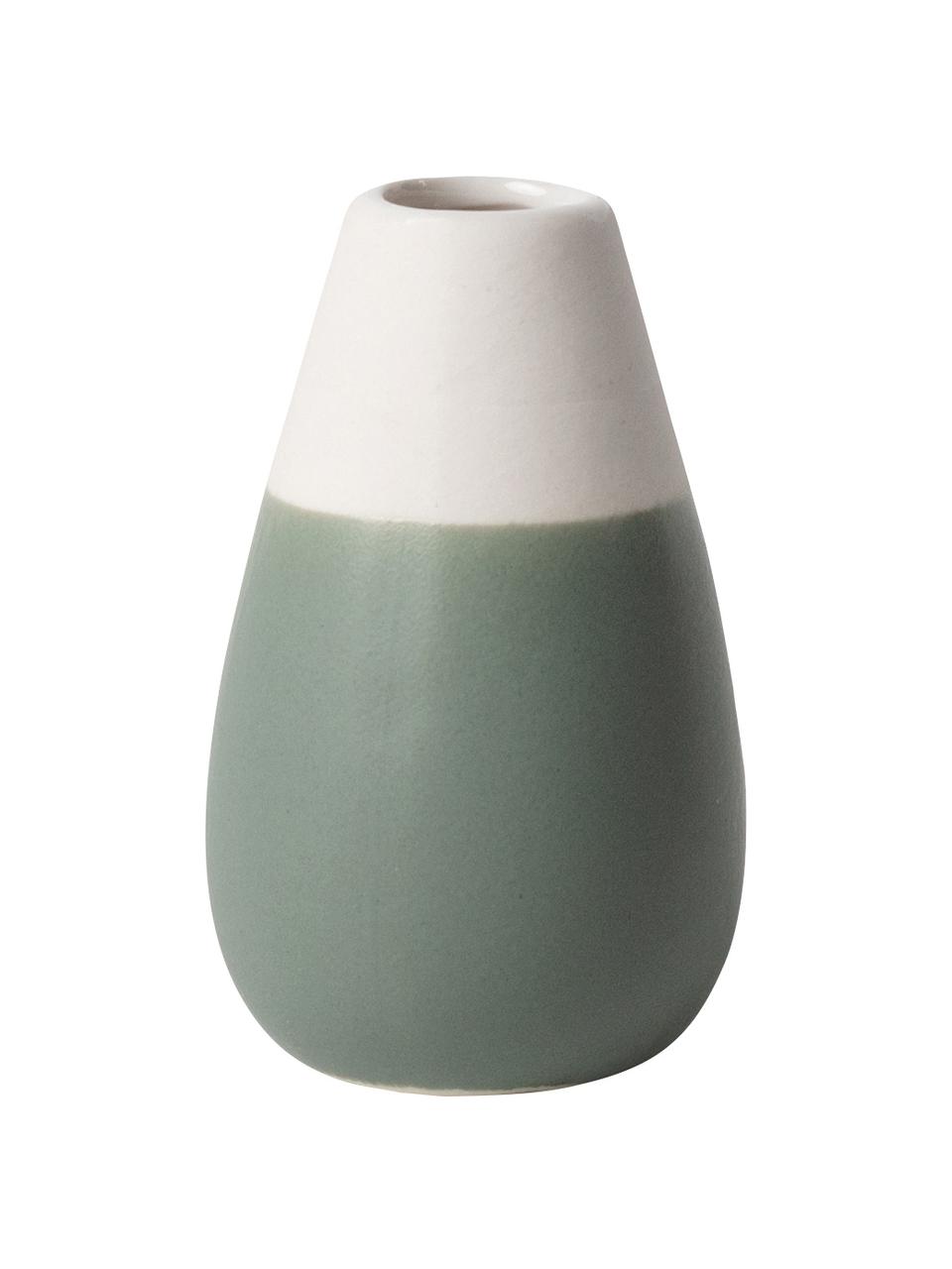 XS-Vasen-Set Pastell aus Steingut, 4-tlg., Steingut mit Glasur, Grüntöne, Weiß, Sondergrößen