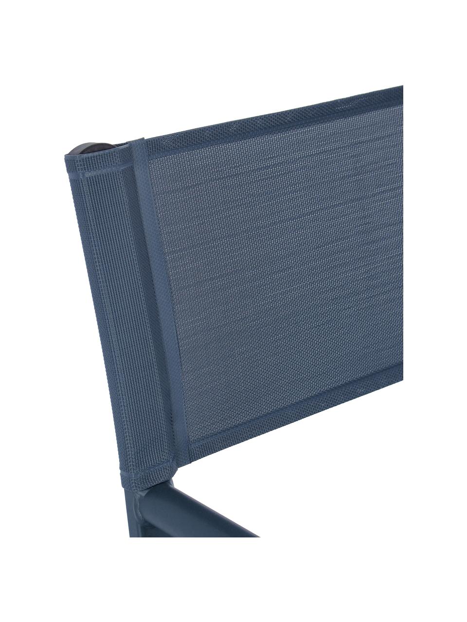 Sedia da giardino pieghevole Taylor, Seduta: materiale sintetico (610 , Struttura: alluminio verniciato a po, Blu scuro, Larg. 55 x Prof. 45 cm
