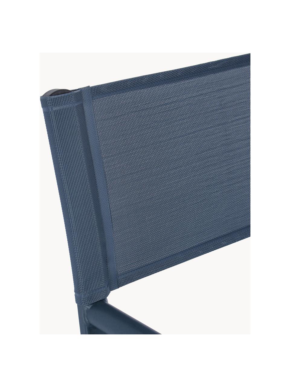 Sedia da giardino pieghevole Taylor, Seduta: materiale sintetico (610 , Struttura: alluminio verniciato a po, Blu scuro, Larg. 55 x Prof. 45 cm