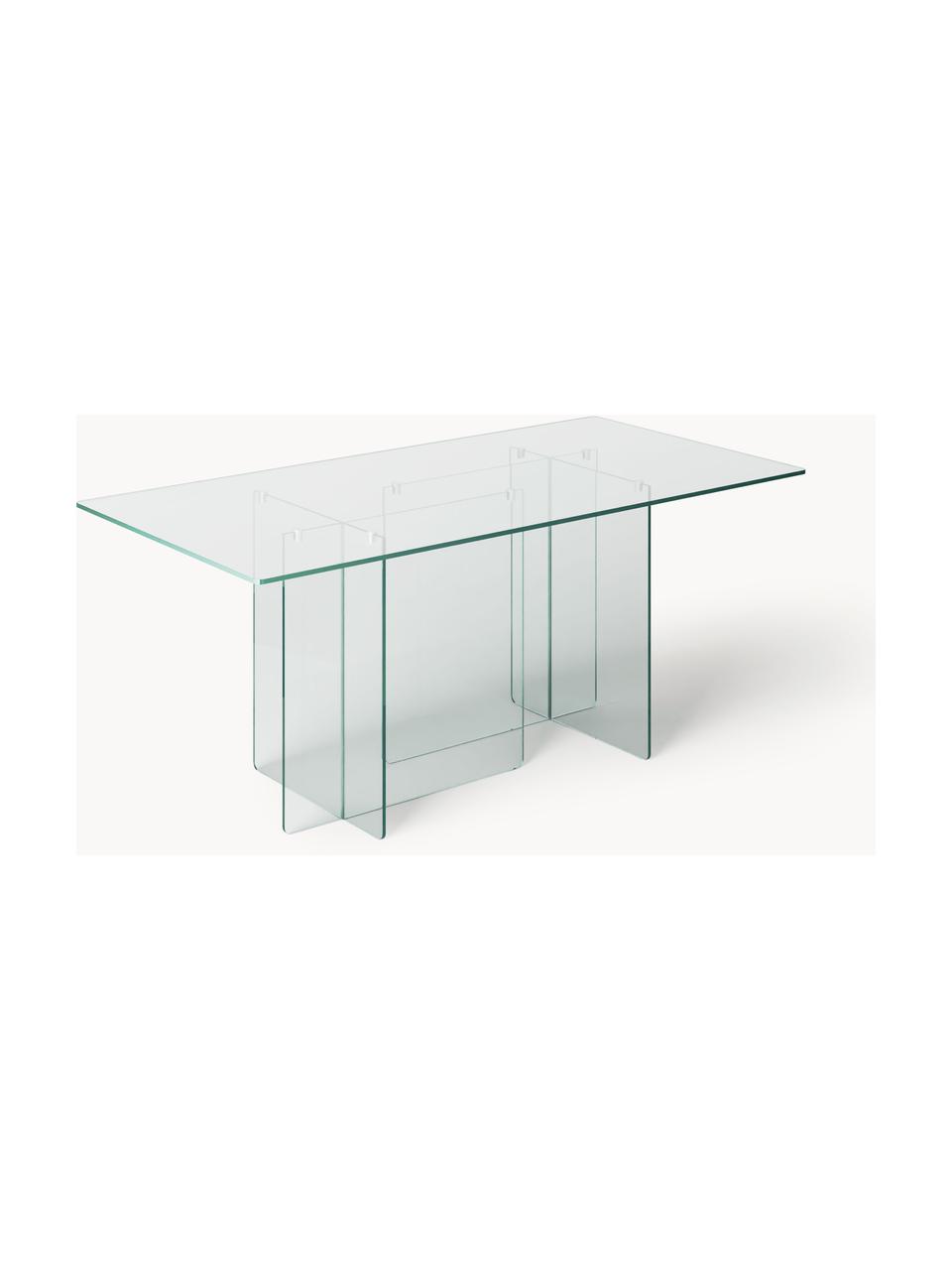 Sklenený jedálenský stôl Anouk, 180 x 90 cm, Sklo, Priehľadná, Š 180 x H 90 cm