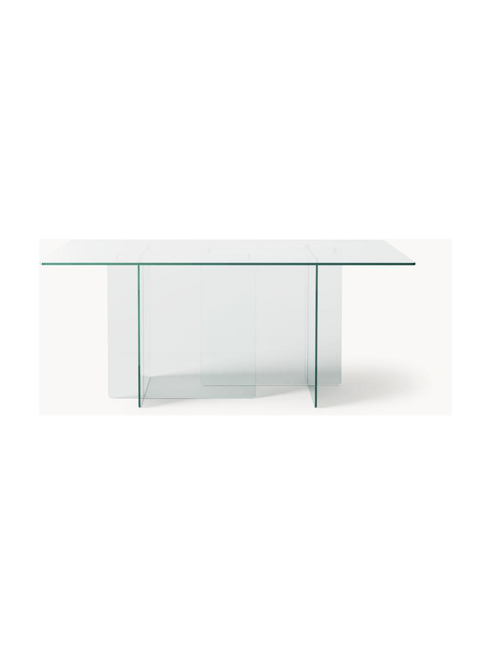 Skleněný jídelní stůl Anouk, 180 x 90 cm, Sklo, Transparentní, Š 180 cm, H 90 cm