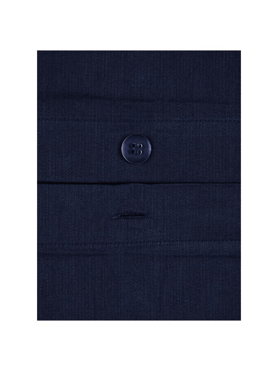 Baumwollsatin-Kissenbezug Comfort in Dunkelblau, 65 x 100 cm, Webart: Satin, leicht glänzend Fa, Dunkelblau, B 65 x L 100 cm
