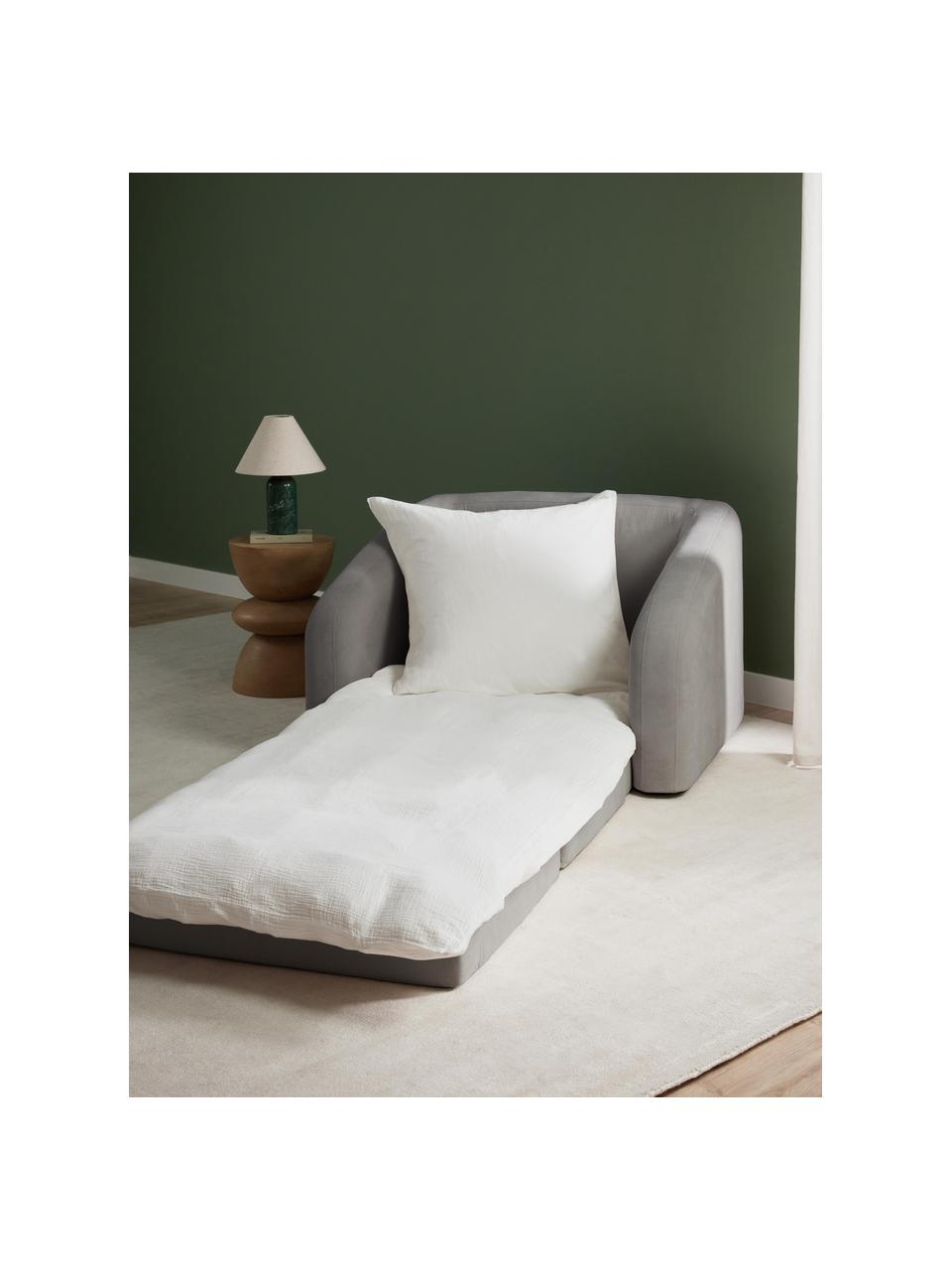 Schlafsessel Eliot, Bezug: 88% Polyester, 12% Nylon , Beine: Kunststoff, Webstoff Dunkelgrau, B 100 x T 94 cm
