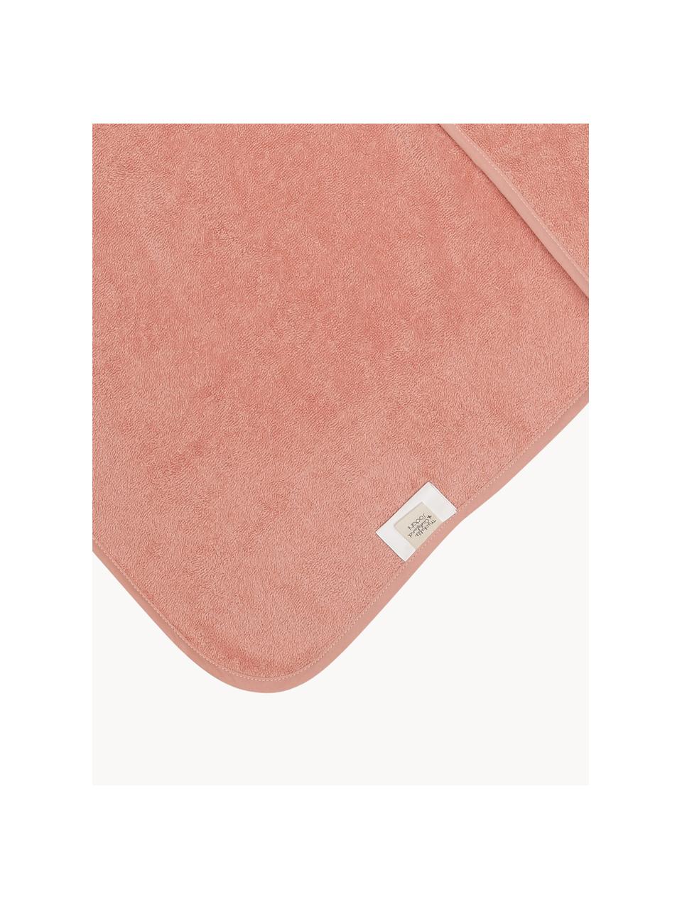 Toalla capa de algodón Fox, 100% algodón ecológico, Rojo coral, An 80 x L 80 cm