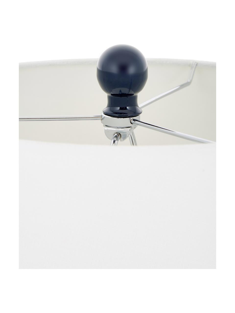 Lampada da tavolo Felicitas 2 pz, Paralume: cotone, Base della lampada: vetro verniciato, Blu, Ø 35 x Alt. 58 cm
