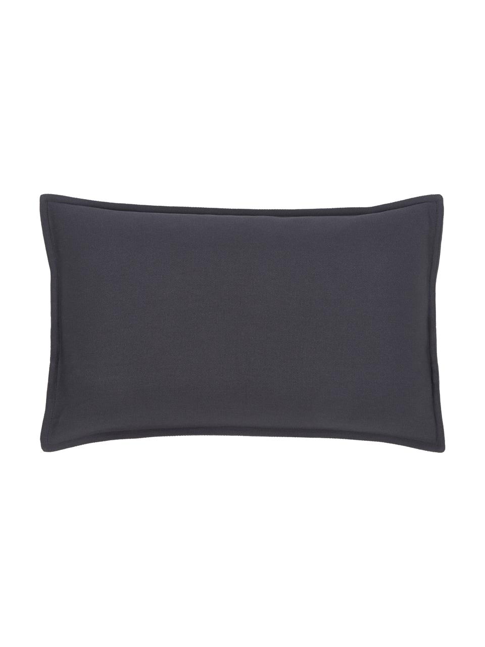 Housse de coussin en coton bleu foncé Mads, 100 % coton, Bleu foncé, larg. 30 x long. 50 cm