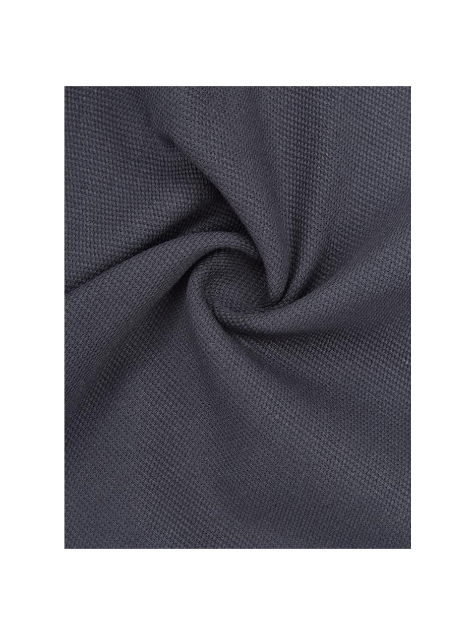 Katoenen kussenhoes Mads in donkerblauw, 100% katoen, Donkerblauw, B 30 x L 50 cm