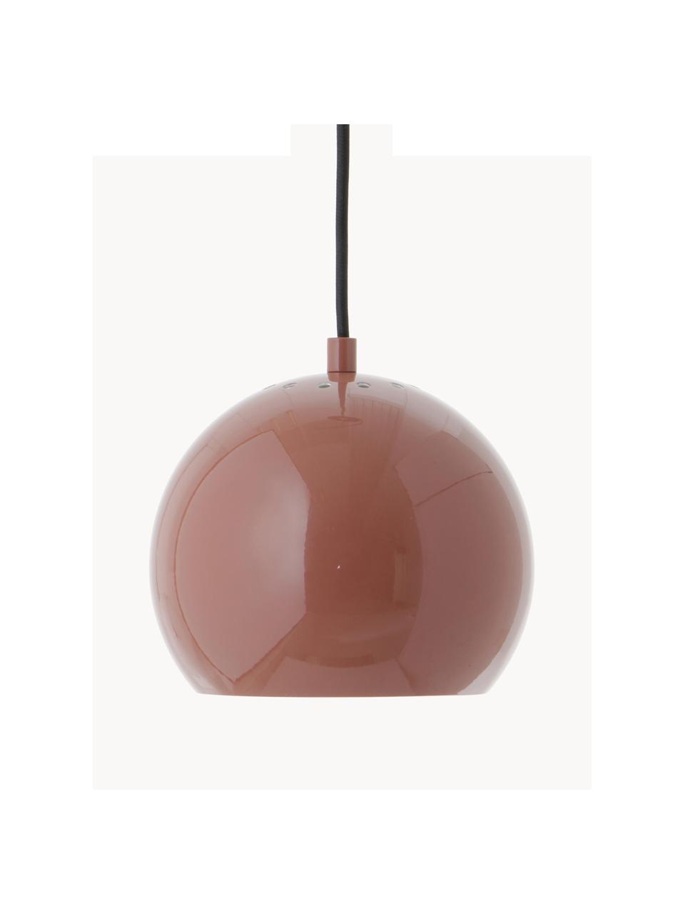 Malé závěsné kulaté svítidlo Ball, Rezavě červená, Ø 18 cm, V 16 cm