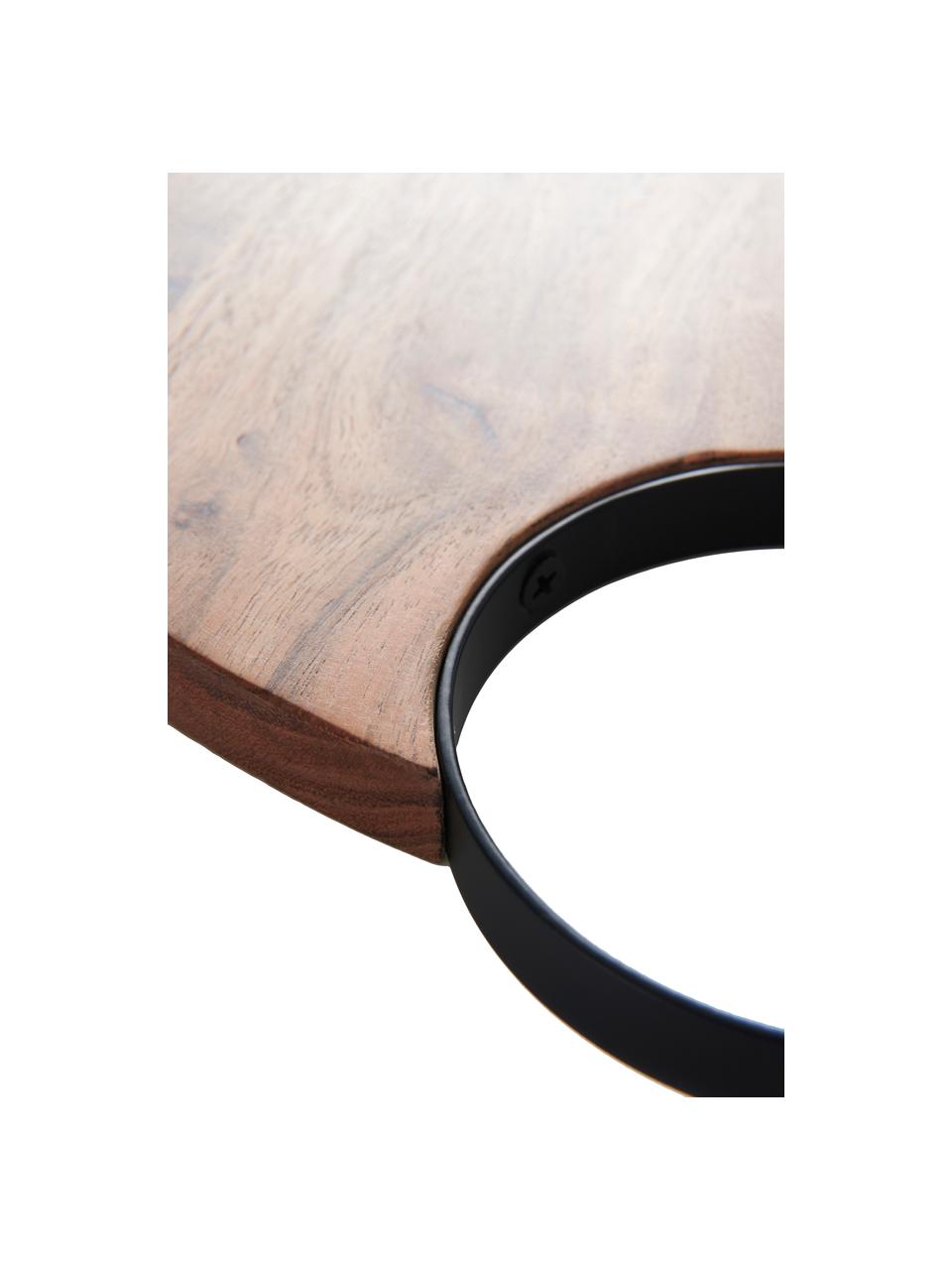 Deska do krojenia z drewna akacjowego Valentine, Drewno akacjowe, czarny, S 38 x D 40 cm