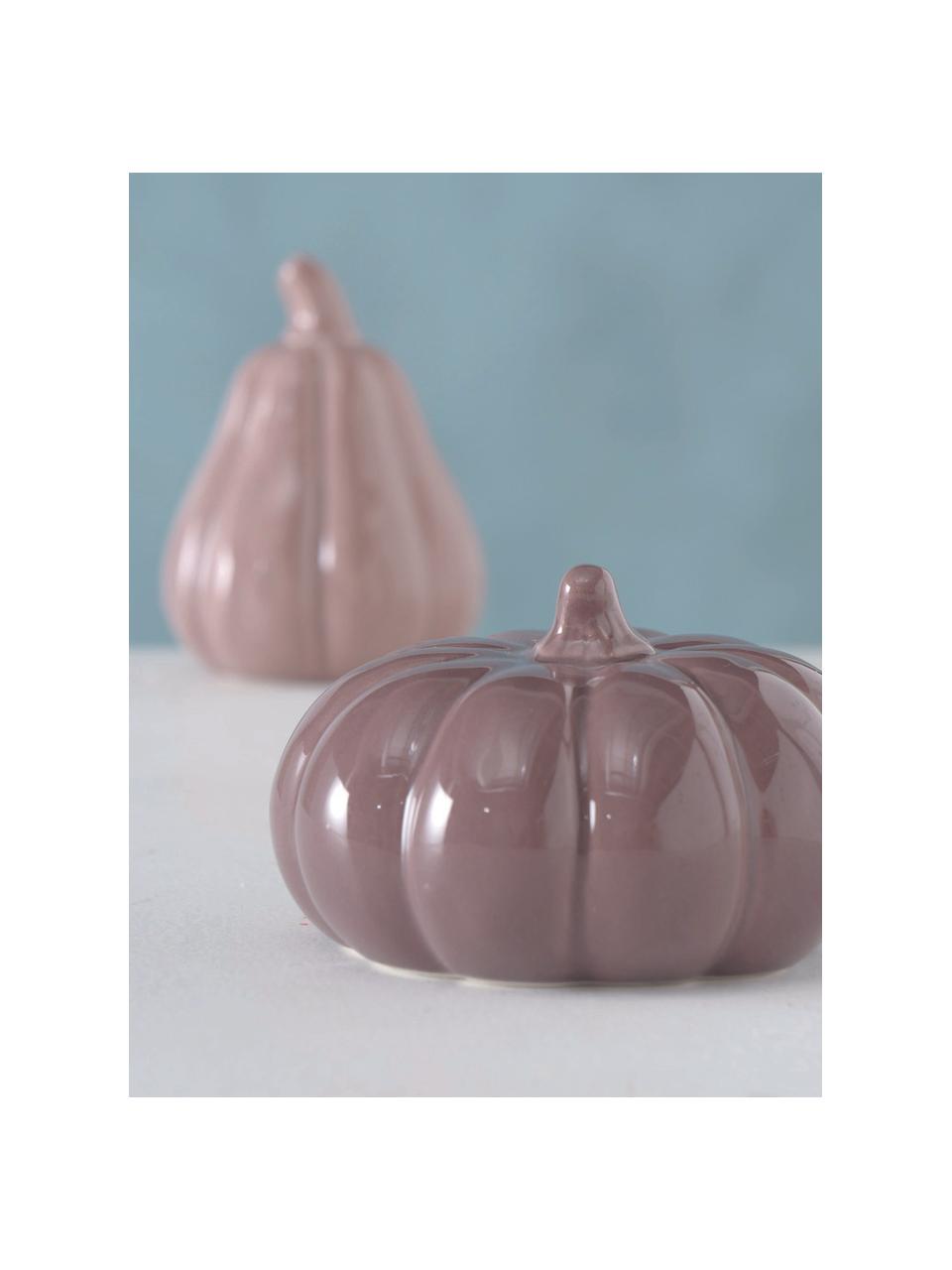 Decoratieve objectenset Pomelo, 2-delig, Dolomiet, Lila, Set met verschillende formaten