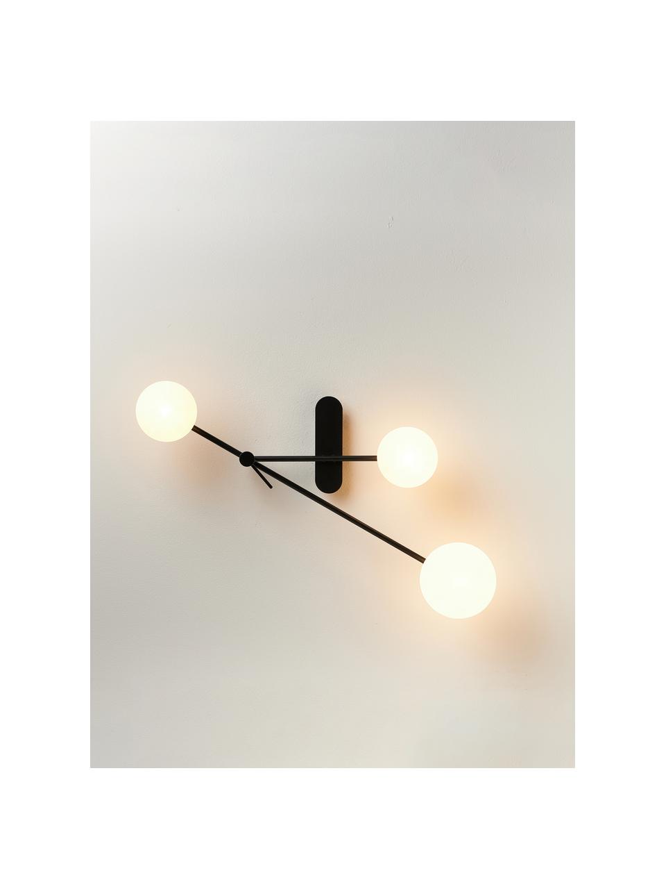 Wandlamp Jonathan, Zwart, B 79 x H 15 cm