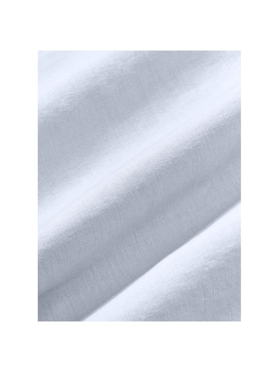 Drap plat en lin délavé Airy, Bleu ciel, larg. 240 x long. 280 cm