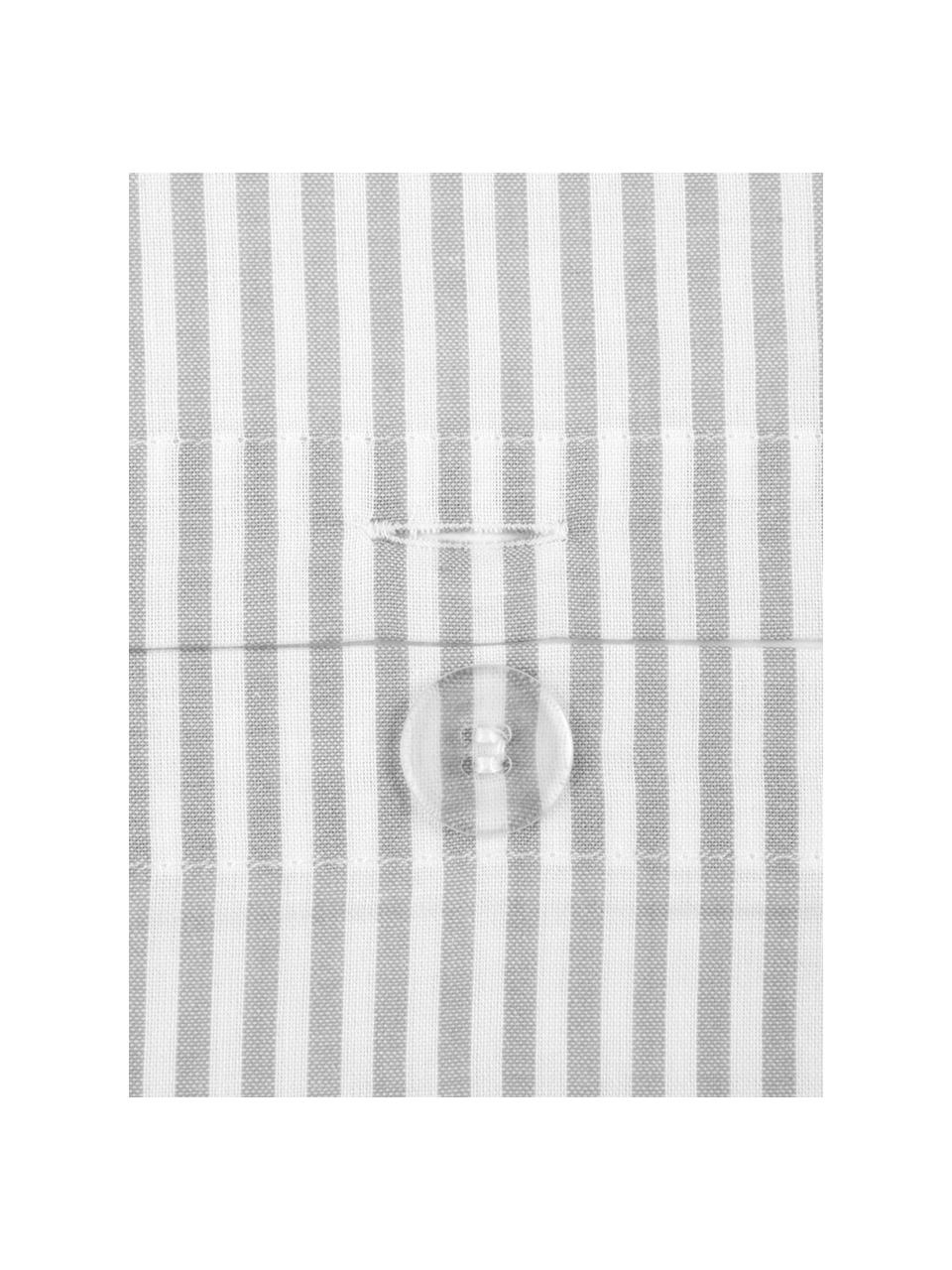 Taie d'oreiller 50x70 coton renforcé Ellie, 2 pièces, Blanc, gris, 50 x 70 cm