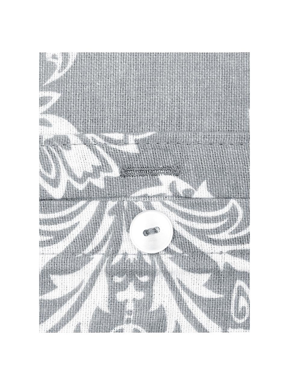 Poszewka na poduszkę z flaneli Sissi, 2 szt., Szary, biały, S 40 x D 80 cm