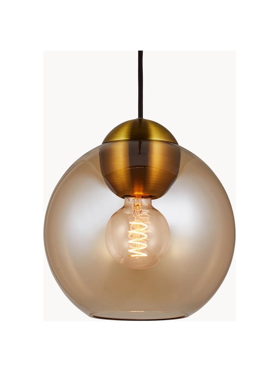 Lampa wisząca ze szkła Bubbles, różne rozmiary, Beżowy, odcienie złotego z antycznym wykończeniem, Ø 14 x W 14 cm