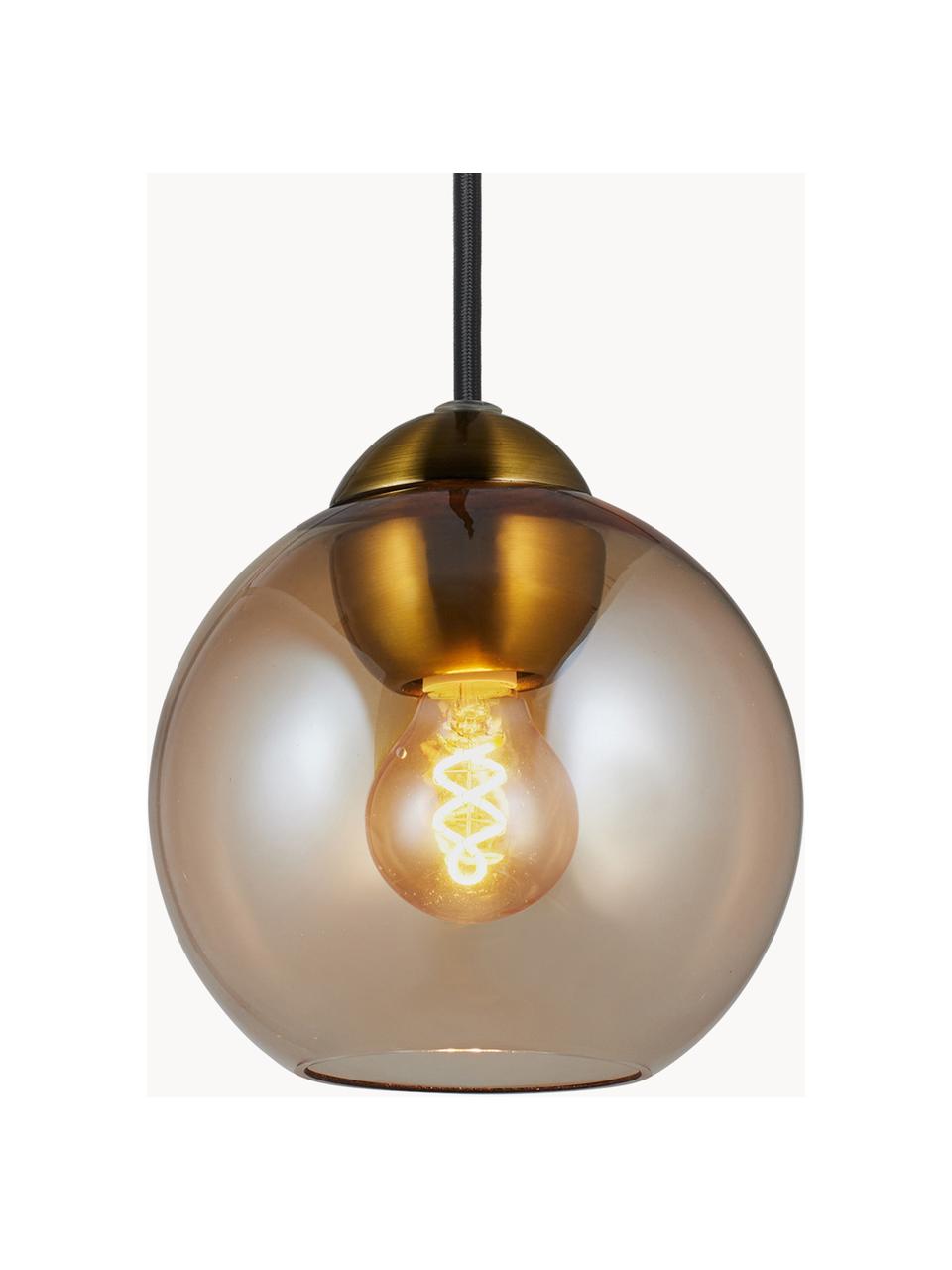 Lampa wisząca ze szkła Bubbles, różne rozmiary, Beżowy, odcienie złotego z antycznym wykończeniem, Ø 14 x W 14 cm