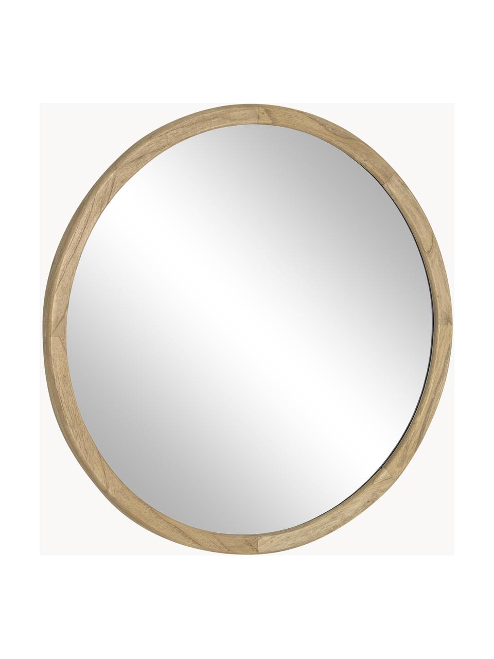 Runder Wandspiegel Alum mit Mindiholzrahmen, Rahmen: Mindiholz, Spiegelfläche: Spiegelglas, Mindiholz, Ø 100 x T 4 cm