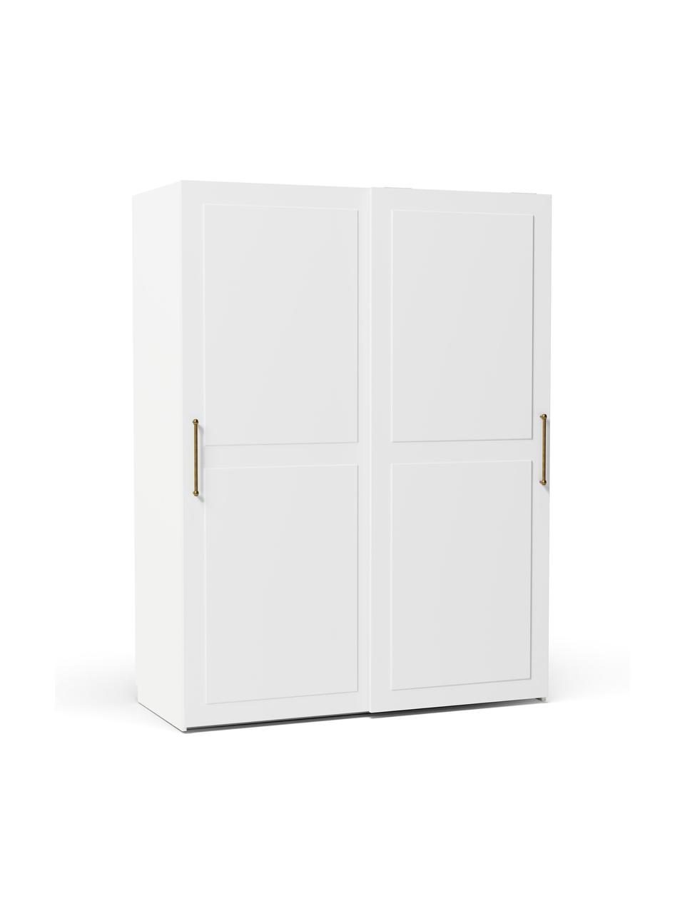 Modularer Schwebetürenschrank Charlotte, 150 cm Breite, mehrere Varianten, Korpus: Spanplatte, FSC-zertifizi, Weiß, Basic Interior, B 150 x H 200 cm