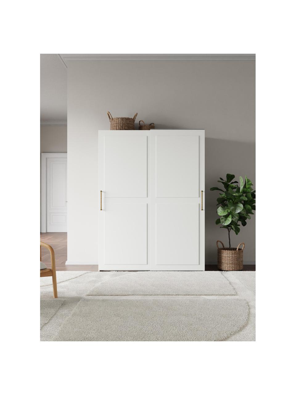 Modularer Schwebetürenschrank Charlotte, 150 cm Breite, mehrere Varianten, Korpus: Spanplatte, FSC-zertifizi, Weiß, Basic Interior, B 150 x H 200 cm