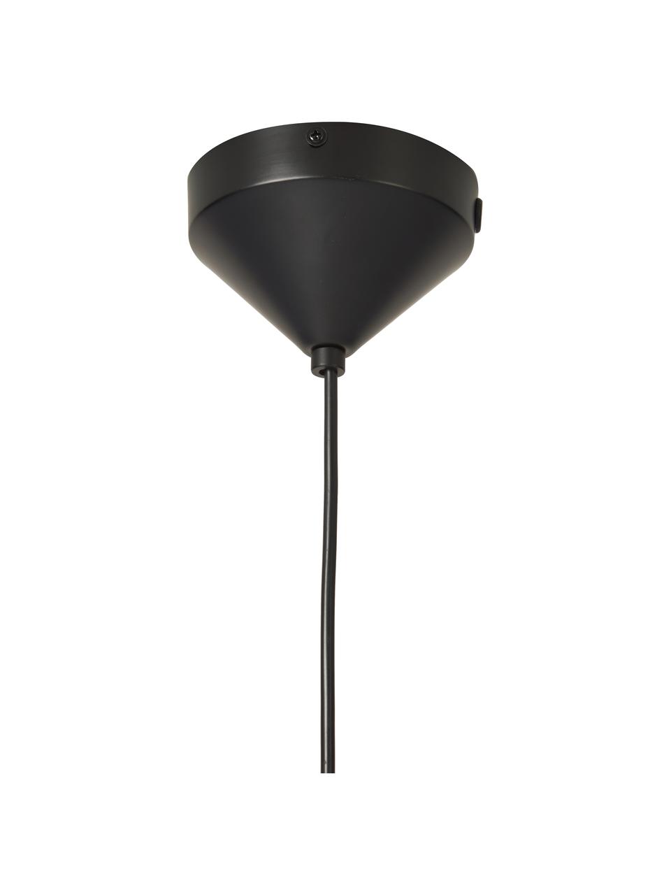 Lampa wisząca z plisowanej tkaniny Dicte, Beżowy, czarny, Ø 53 x W 29 cm