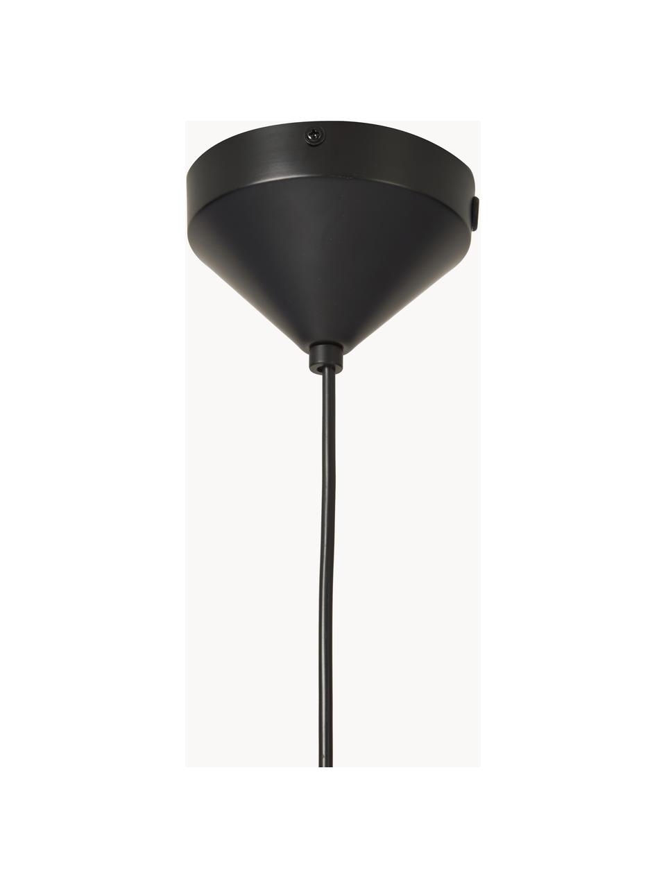 Klassieke hanglamp Dicte van geplooide stof, Lampenkap: stof, Beige, Ø 53 x H 29 cm