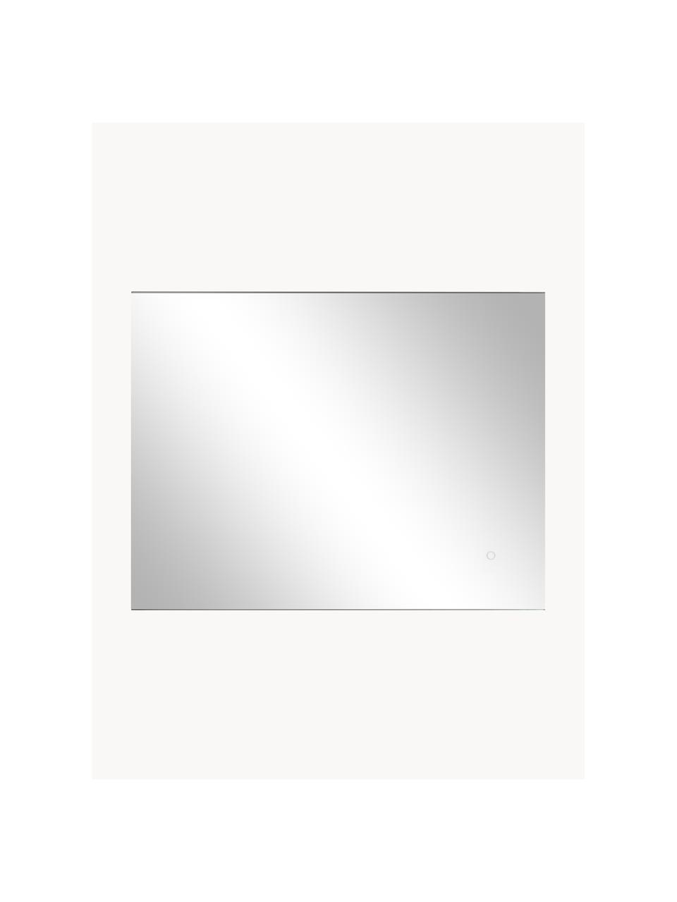 Bezrámové nástěnné zrcadlo s LED podsvícením Galaxy, různé velikosti, Zrcadlové sklo, Stříbrná, Š 70 cm, V 60 cm