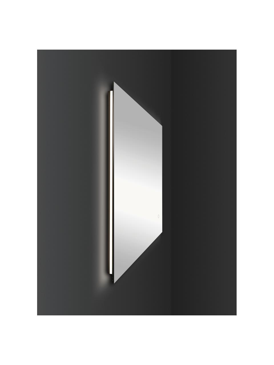 Specchio da parete senza cornice con illuminazione a LED Galaxy, diverse misure, Lastra di vetro, Argentato, Larg. 70 x Alt. 60 cm