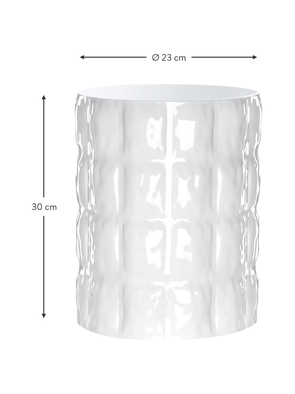 Vaso grande Matelasse, Vetro acrilico, Trasparente, Ø 23 x Alt. 30 cm