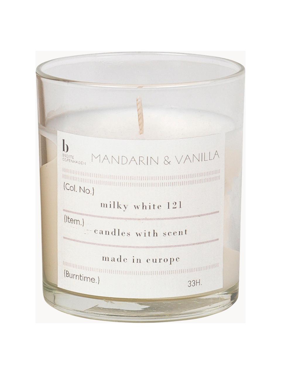Geurkaars Mandarin (mandarijn & vanille), Houder: glas, Mandarine & vanille, Ø 8 x H 8 cm